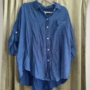 Light Weight Blue Button-Up Shirt
